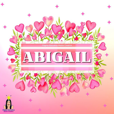 Solapín para imprimir - Nombre Abigail