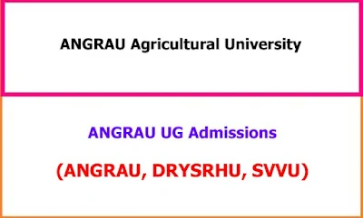 ANGRAU UG Admissions 2024