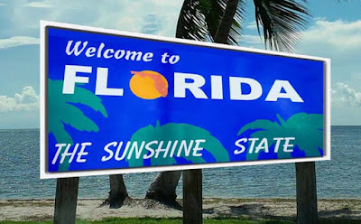 Placa de boas-vindas à Flórida
