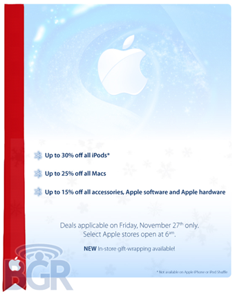 Apple’s Black Friday (iPod) Deals