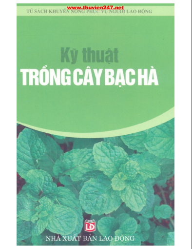 Tài liệu - Kỹ thuật trồng cây bạc hà - Chu Thị Thơm - Phan Thị Lài - Nguyễn Văn Tó