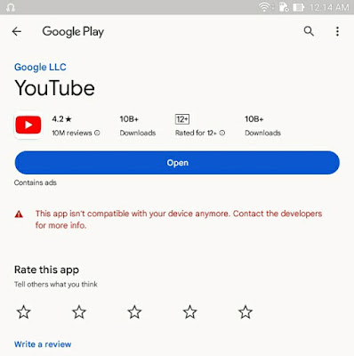 aplikasi youtube gagal update