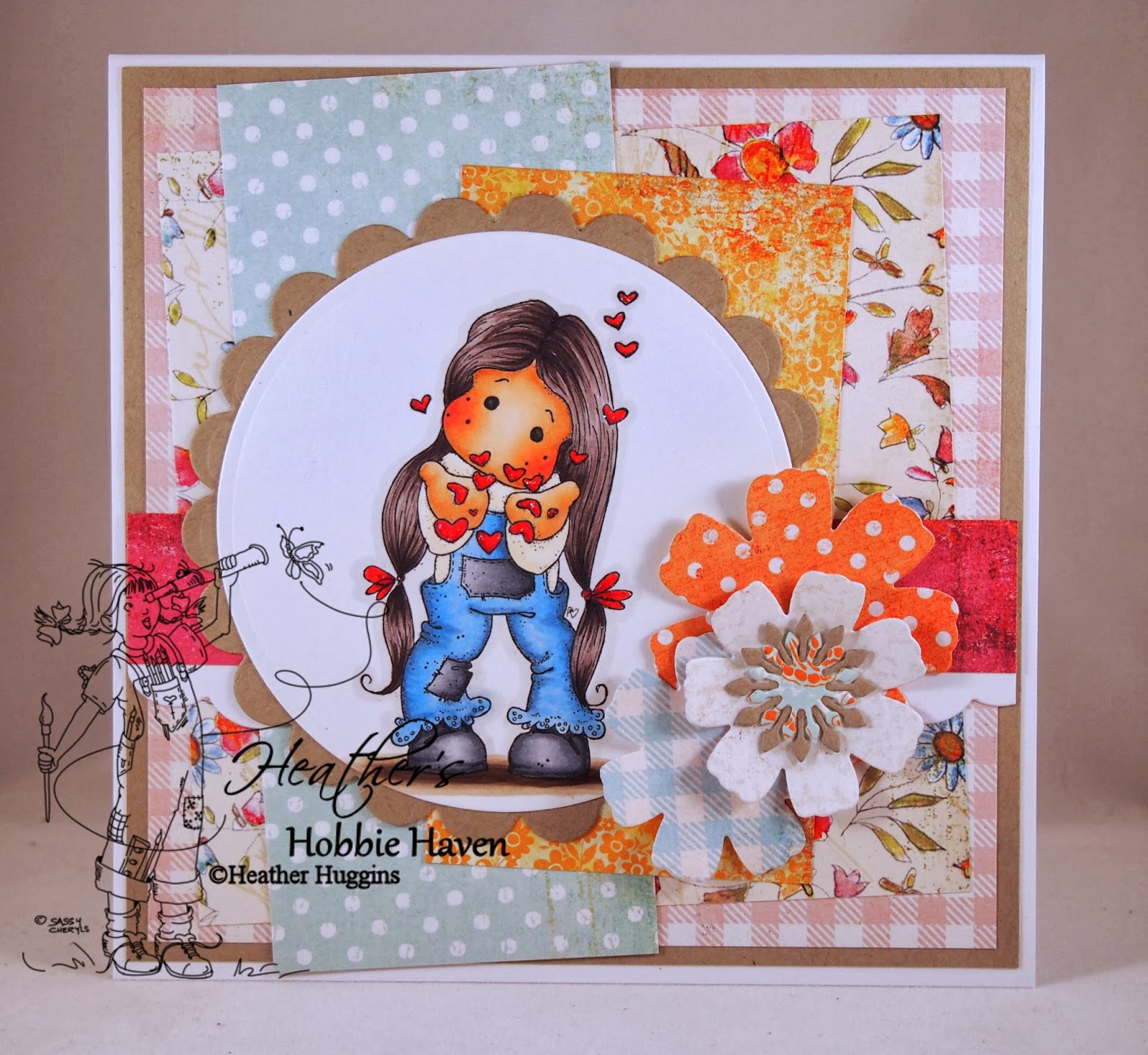 Heather's Hobbie Haven - Tilda Blowing Hearts Card Kit