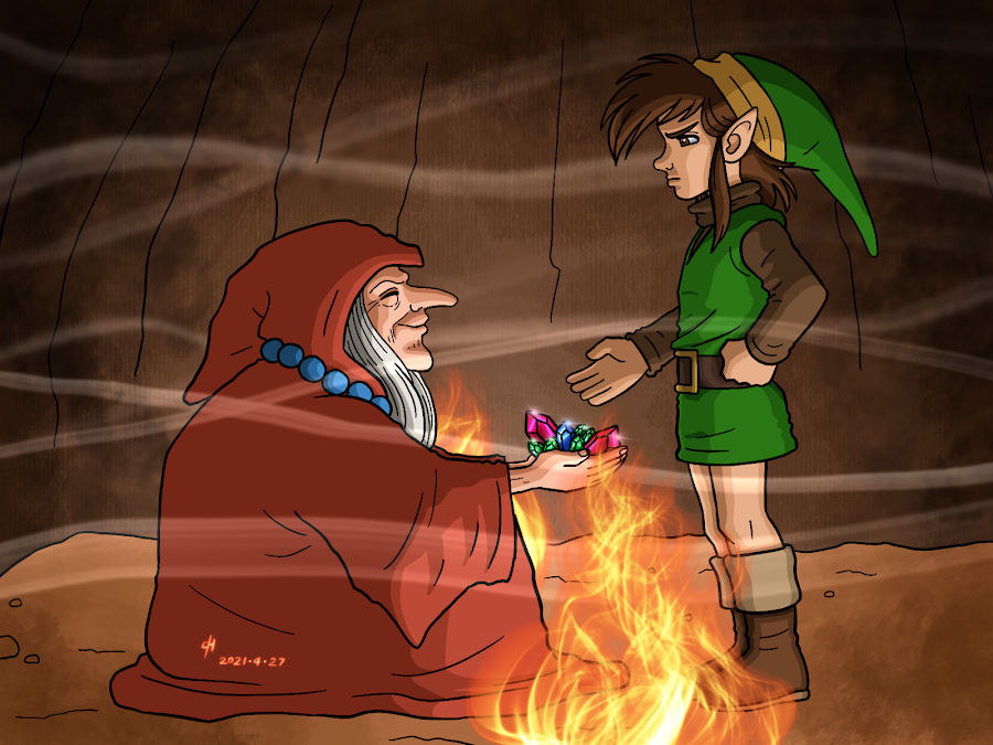 Link and the Old Woman