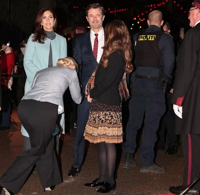 Crown Prince Frederik, Crown Princess Mary and Prince Vincent. Princess Josephine wore floral-print mini dress by Michael Kors