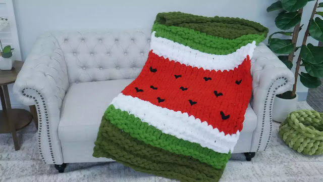 Descubre como tejer creativa manta sandia tejida a mano