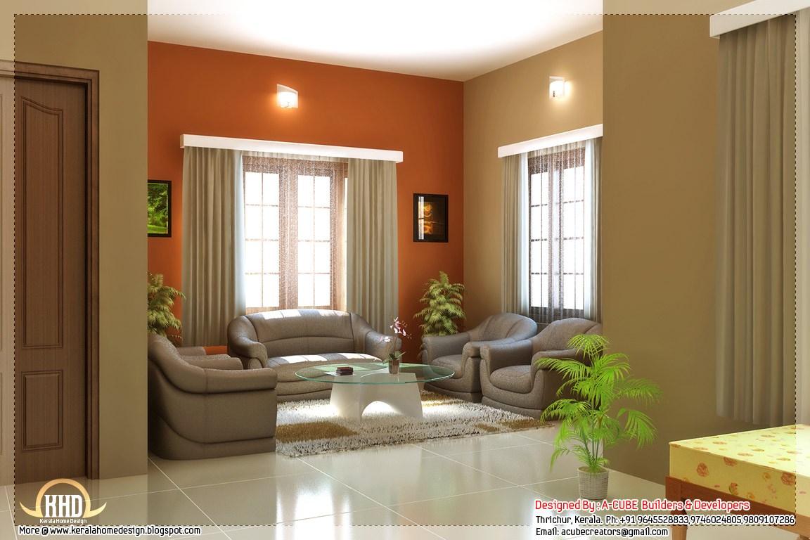 interior colour and  home style interior floor  apartment  designs Kerala home  schemes  Kerala design