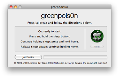 GreenPois0n RC5 Untether Jailbreak Tool For iOS 4.2.1