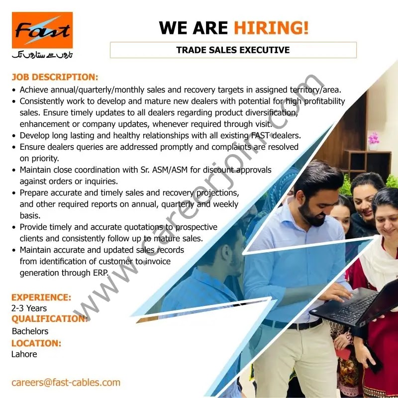 Fast Cables Limited Jobs Advertisement 2023