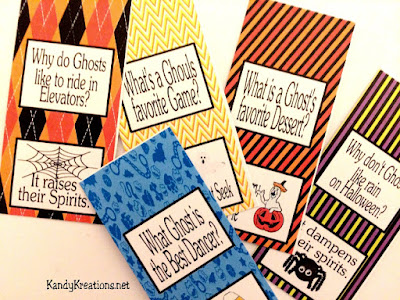 Halloween candy bar wrappers joke printables