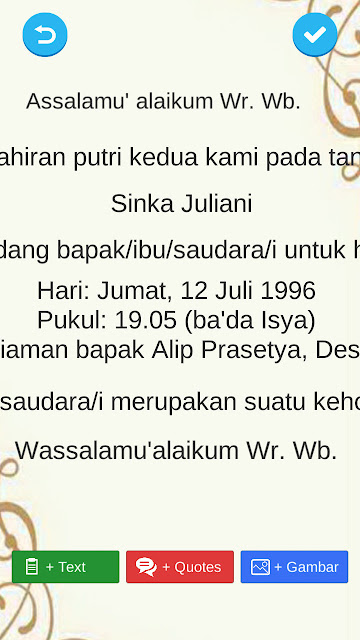 contoh kata kata undangan syukuran aqiqah