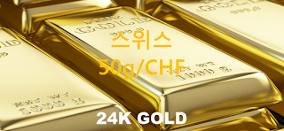 오늘 스위스 금괴 시세 : 24K 99.99 순금 50 그람 (50g) 골드바 시세 실시간 그래프 (50g/CHF 스위스 프랑)