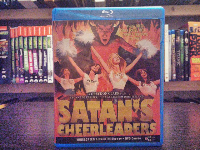 The front of the Satan's Cheerleaders blu-ray from VCI Entertainment