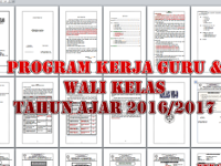 Download Contoh Program Guru dan Wali Kelas Tahun Ajar 2016/2017