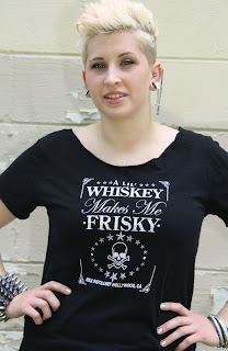 whiskey frisky T-rex tees