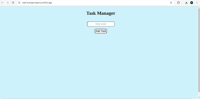 Task Manager | jQuery Project