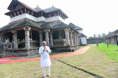 MOODUBIDIRE ಮೂಡುಬಿದಿರೆ ಸಾವಿರ ಕಂಬ ಬಸದಿಗೆ ಸಿಎಂ ಭೇಟಿ