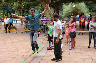 Funambulismo en las fiestas de El Regato