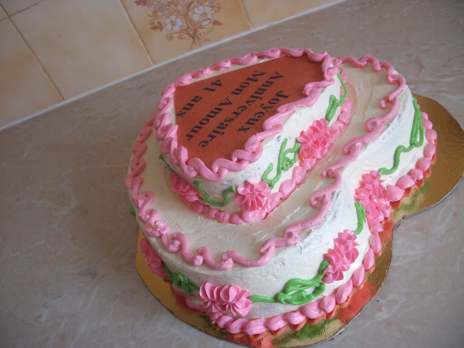 La Patisserie De Brunette Gateau Anniversaire Forme Coeur