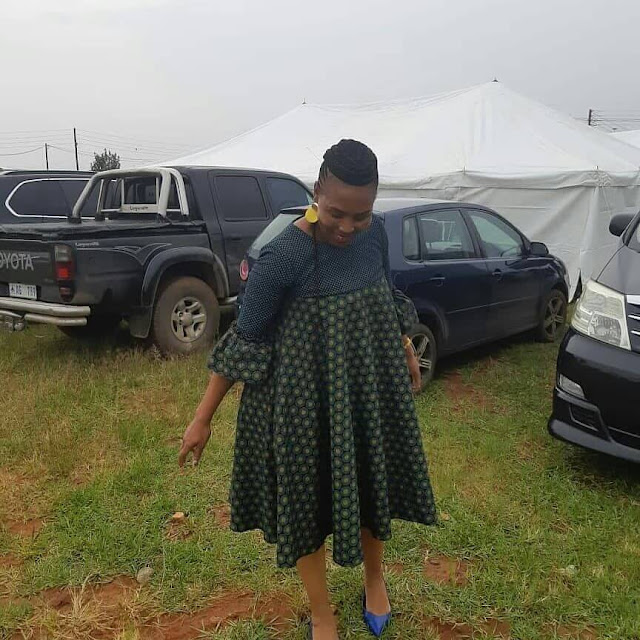 Green and Yellow Shweshwe Dresses.