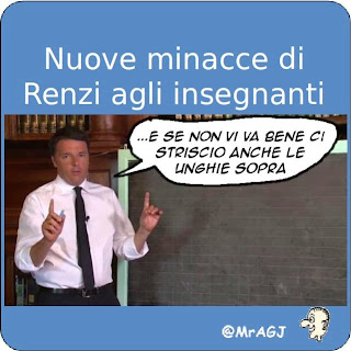 renzi, #labuonascuola, lavagna, satira