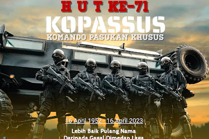 Pasang Twibon HUT KOPASSUS yang Ke-71 Tahun 2023