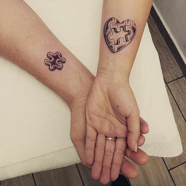 Puzzle Tattoo Ideas for Couples