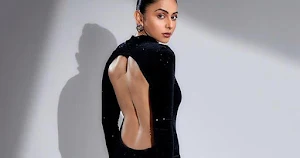 rajul preet backless black dress sexy back