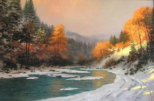 Thomas Kinkade Autumn Snow3