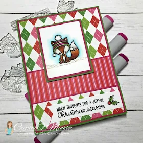 Sunny Studio Stamps: Foxy Christmas Customer Card by Crystal Minkler