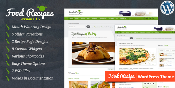 Awsome WordPress Theme For Food Recipe 