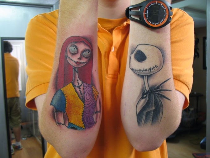 Nightmare Before Christmas Tattoos, Special Designs of Nightmare Before Christmas Tattoo, Amazing Collections of Nightmare Before Christmas Tattoo, Christmas Tattoos, Women, Men,