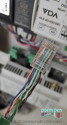 RJ45 connect with CAT6 cable
