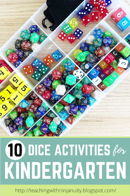 10 Dice Activities for Kindergarten Pin