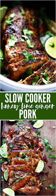 SLOW COOKER HONEY LIME GINGER PORK