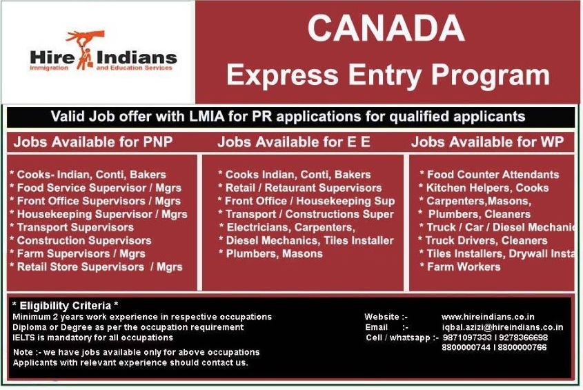 Gulf Jobs for Malayalees Canada job vacancies