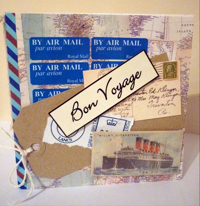 Foil Play Updates Bon Voyage Card With Crafthouse Press Papers Mini Postcards