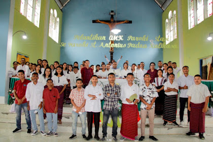 Pengurus Orang Muda Katolik (OMK) San Antonio Kalikasa Resmi Dilantik