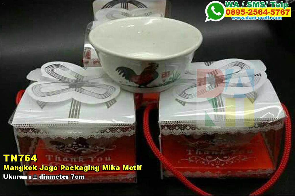 Mangkok Jago Packaging Mika Motif Souvenir Pernikahan