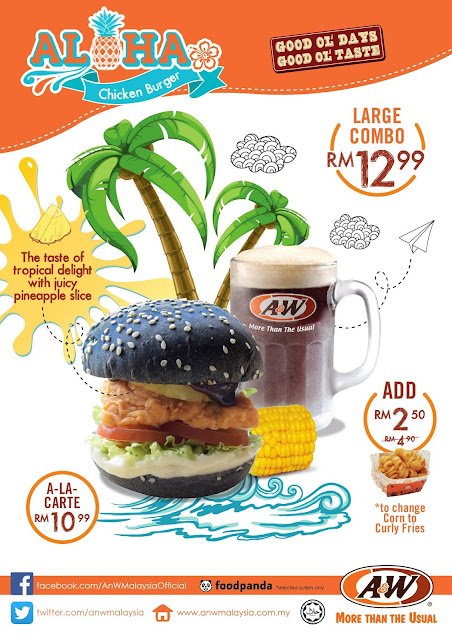 A&W Aloha Chicken Burger