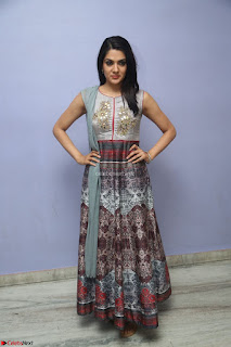 Sakshi Chaudhary Beautiful Emroidery Work Sleeveless Anarkali Dress 013.JPG