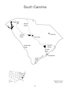 South Carolina outline blank map ready for coloring (usmaps southcarolina)