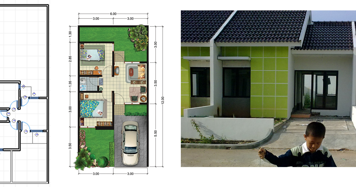 Rumah Type 36/72 (+ tanah lebih di belakang 41m2 