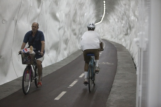 Túnel ferroviario é transformado em ciclovia