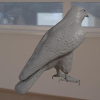 3D model falcon bird basic shape