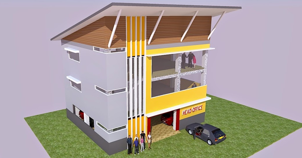 Disain Kantor Sederhana  Jasa Pembuatan Site Plan