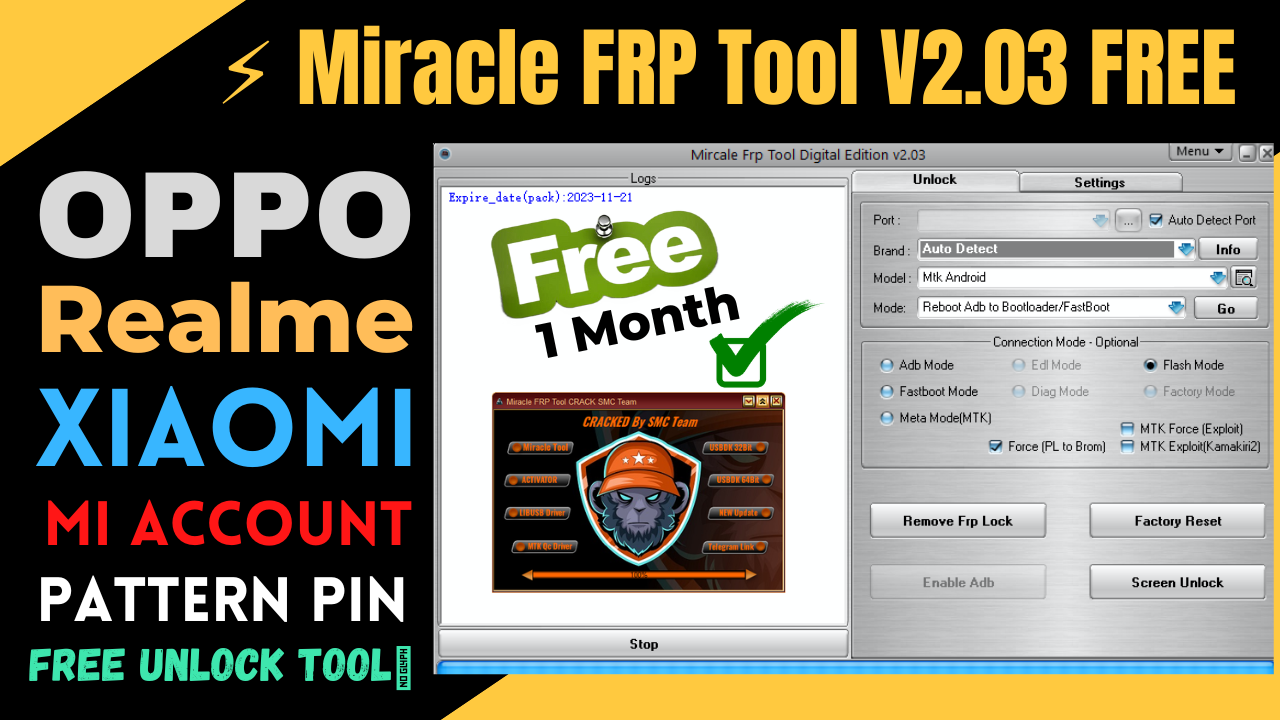 Miracle FRP Tool V2.03 (FREE Login) No Need Box or Dongle Star Mobile Care