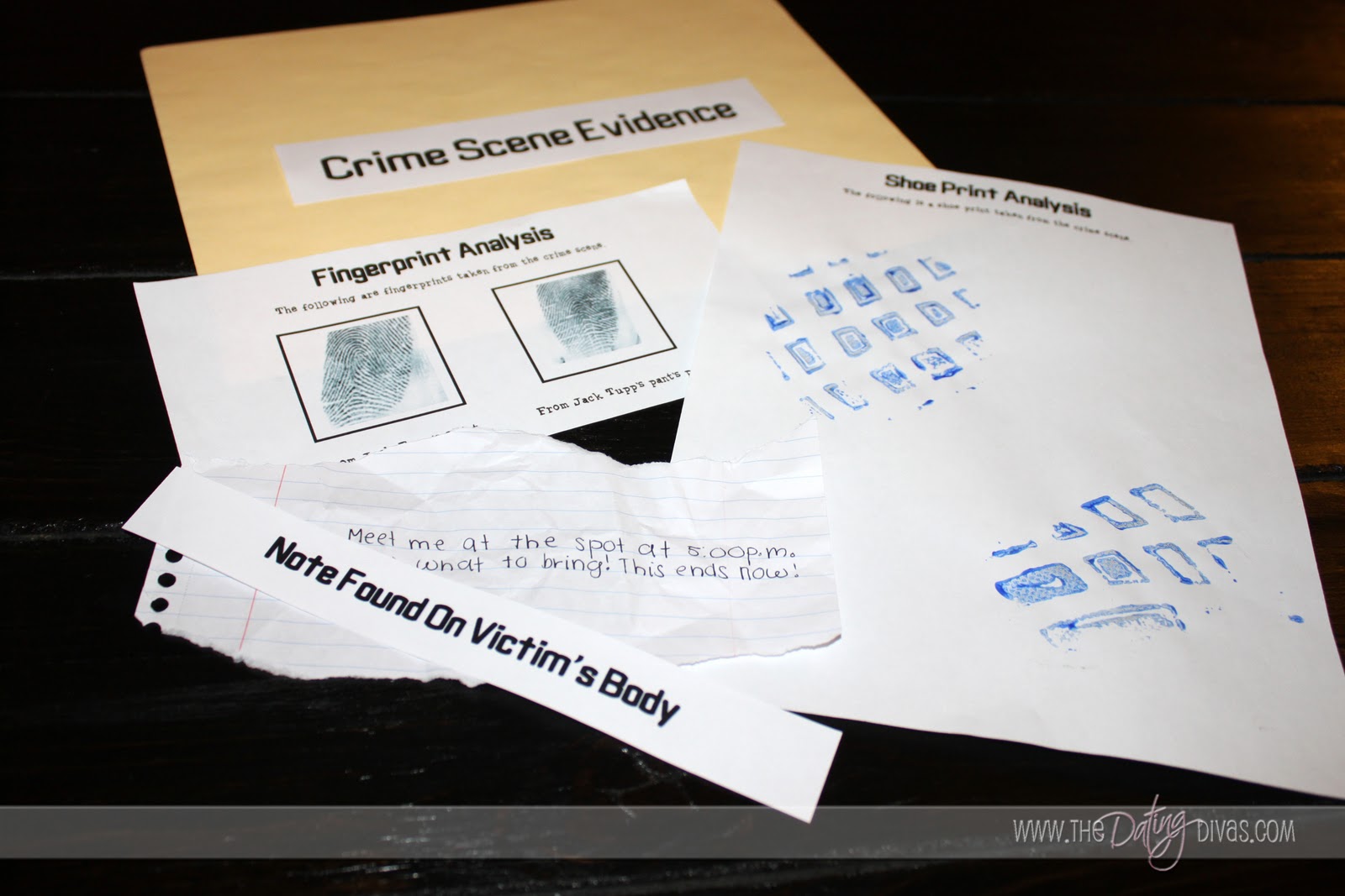 the crime scene evidence into it s folder as well