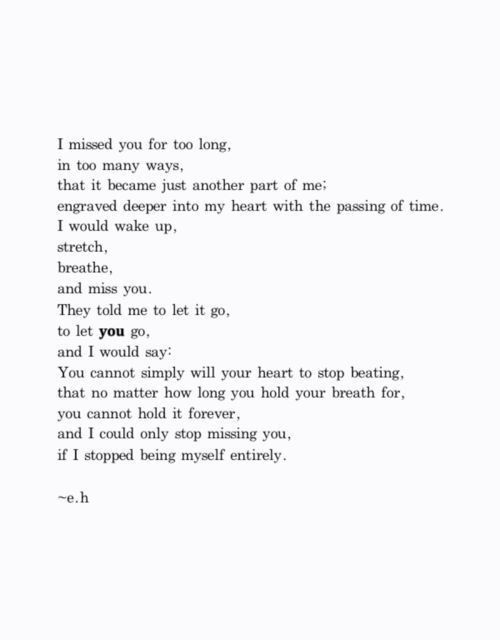 Poems About Missing Someone