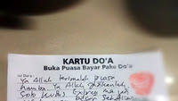 kartu doa berbuka puasa gratis Soto Kauman